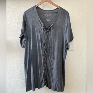 Torrid Super Soft Lace-Up Top - Size 3 (22W-24W)